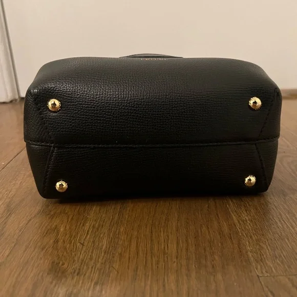 Polène Numero Un Nano Mini Leather Top-Handle Bag in Black - Picture 3 of 4